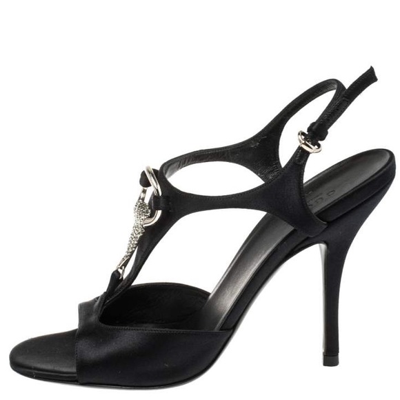 Gucci Shoes - Gucci Crystal Embellished Horse-bit T-Strap Sandals